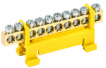 Шина PE земля стойка ШНИ 6х9 на DIN-изоляторе 10-отверстий ШНИ-6х9-10-С-Ж IEK (1/10/400)