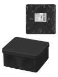 Коробка разветвительная 100х100х50 о/у черная с 8 кабельными вводами под монтажный пистолет безгалогенная (HF) двухкомпонентная IP66 TDM (1/60) Коробка разветвительная 100х100х50 о/у черная с 8 кабельными вводами под монтажный пистолет безгалогенная (HF) двухкомпонентная IP66 TDM (1/60)
