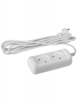 Удлинитель 2гн без З/К 1,5м белый 6А ПВС 2х0,75 UX(6)-2-1,5m ЭРА (1/20) Удлинитель 2гн без З/К 1,5м белый 6А ПВС 2х0,75 UX(6)-2-1,5m ЭРА (1/20)