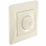 GUSI Bravo Диммер,  500 W, с накладкой  и  воротком, скрытая  установка,   с  одноместной  рамкой С1010-003. Цвет бежевый.