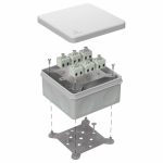 Коробка огнестойкая для о/п двухкомпонентная 60-0300-FR2.5-12 Е15-Е120 RAL7035 100х100х50 (14 шт/кор) Промрукав