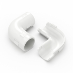 Соединитель угловой разборный белый д16 (100шт/1000шт уп/кор) Промрукав