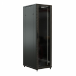 WRline Шкаф напольный 19-дюймовый, 37U, 1833х600х800 мм (ВхШхГ), передняя стеклянная дверь со стальными перфорированными боковинами, задняя дверь спло WRline Шкаф напольный 19-дюймовый, 37U, 1833х600х800 мм (ВхШхГ), передняя стеклянная дверь со стальными перфорированными боковинами, задняя дверь спло