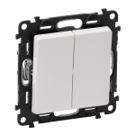 Выключатель 2кл прох с/у белый механизм Valena LIFE Legrand Выключатель 2кл прох с/у белый механизм Valena LIFE Legrand