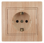 Розетка 1гн с З/К с/у сосна 16А 1-202-11 Intro Plano ЭРА