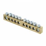 Шина нулевая 125.10 8х12 125А 10-отв латунь крепеж по центру EKF (10/240) Шина нулевая 125.10 8х12 125А 10-отв латунь крепеж по центру EKF (10/240)