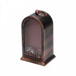 Светодиодный камин "Фьюжн" с эффектом живого огня 14,7x11,7x25 см, батарейки 2xС (не в комплекте) USB, бронзовый