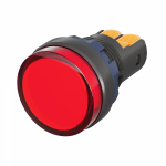 Лампа индикаторная в сборе 1 источник света красная круглая линза, плоская 9-24В AC/DC d22.2мм СВЕТОДИОД. (LED) IP68 DKC Mitra