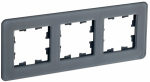 Рамка 3гн стекло графит РУ-3-2-Бр RE BRITE IEK (5/50)