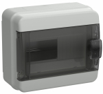 Бокс КМПн-8мод настен пласт сер (дв.прозр черная) IP65 TEKFOR IEK (1/1/4)