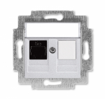 Розетка компьютерная RJ45 кат.5e+заглуш., Levit, серебро Розетка компьютерная RJ45 кат.5e+заглуш., Levit, серебро