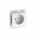 GLOSSA РОЗЕТКА без заземления, 16А, мех., быстрозажим. клем., БЕЛЫЙ