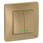 Выключатель 2кл с подсв с/у титан Blanca Systeme Electric