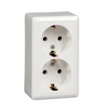 Розетка 2гн с З/К о/у белый изол.пласт. 16А IP20 Хит Systeme Electric  (1/84)