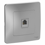 Розетка 1гн ТФ RJ11 с/у алюминий Blanca Systeme Electric Розетка 1гн ТФ RJ11 с/у алюминий Blanca Systeme Electric