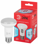 Лампочка светодиодная ЭРА RED LINE LED R63-8W-840-E27 R E27 8Вт рефлектор нейтральный белый свет Лампочка светодиодная ЭРА RED LINE LED R63-8W-840-E27 R E27 8Вт рефлектор нейтральный белый свет