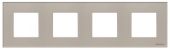Рамка 4-пост. Брызги шампанского матовый, стекло горизонт. и вертик., IP20 Zenit ABB Рамка 4-пост. Брызги шампанского матовый, стекло горизонт. и вертик., IP20 Zenit ABB