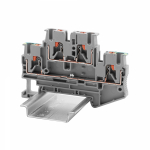 Зажим клеммный проходной 68.9мм размер ячейки 5.2мм на DIN-рейку 2 уровня сечение провода 2.5мм² 24А 500В термопласт DKC (ДКС) Зажим клеммный проходной 68.9мм размер ячейки 5.2мм на DIN-рейку 2 уровня сечение провода 2.5мм² 24А 500В термопласт DKC (ДКС)