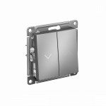 Выключатель управления жалюзи 2кл сталь AtlasDesign Systeme Electric (1/5) Выключатель управления жалюзи 2кл сталь AtlasDesign Systeme Electric (1/5)