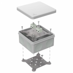 Коробка огнестойкая для о/п двухкомпонентная 60-0300-FR2.5-4 Е15-Е120 RAL7035 100х100х50 (14 шт/кор) Промрукав