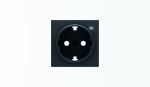 Розетка ABB Sky 1-мест. центральная плата (накладка) с З/К скр. уст-ки16А 220-230В IP20 черный