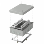 Коробка огнестойкая для о/п 40-0330-FR2.5-28 Е15-Е120 RAL7035 260х175х90 (7 шт/кор) Промрукав