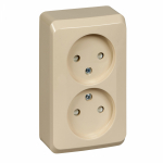 Розетка 2гн без З/К шторки о/у крем 16А IP20 Этюд Systeme Electric Розетка 2гн без З/К шторки о/у крем 16А IP20 Этюд Systeme Electric