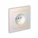 ATLASDESIGN РОЗЕТКА без заземления, 16А, в сборе, ЖЕМЧУГ