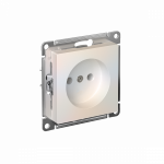 ATLASDESIGN РОЗЕТКА без заземления без шторок, 16А, механизм, ЖЕМЧУГ