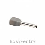 Наконечник-гильза втулочный 0.75мм² медь серый изолированный EKF Наконечник-гильза втулочный 0.75мм² медь серый изолированный EKF