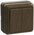 Выключатель 2кл о/у дуб IP20 ВС20-2-0-ОД Октава GENERICA IEK  (1/36/432)