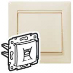 Розетка 2гн ТФ+ТФ RJ11+RJ11 с/у крем механизм Valena DIY Legrand