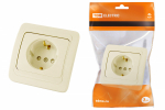 Розетка 1гн с З/К шторки с/у крем 16А Валдай TDM Розетка 1гн с З/К шторки с/у крем 16А Валдай TDM