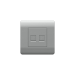 (NEW3-E) Розетка компьютерная 2хRJ45, серебряный CHINT (1)