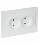 Розетка 2гн без З/К с/у белый безвинт.клем 10А FP226 FORTE&PIANO IEK (1/10/100)
