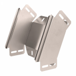 Угол д/листового кабель.лотка 45° вертикально ниспадающий (внешний) без соединит. разъема нержавеющая сталь серый ПРОМРУКАВ