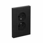 Розетка 2гн без З/К с/у карбон в сборе 16А AtlasDesign Systeme Electric (1/6) Розетка 2гн без З/К с/у карбон в сборе 16А AtlasDesign Systeme Electric (1/6)