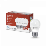 Лампа светодиодная LED-ШАР-VC 4PACK 14Вт 230В Е27 6500К 1330Лм (4шт./упак) IN HOME Лампа светодиодная LED-ШАР-VC 4PACK 14Вт 230В Е27 6500К 1330Лм (4шт./упак) IN HOME