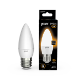 Лампа светодиод 9,5Вт свеча Е27 890Лм 3000К матовая Gauss Black (1/10/100) Лампа светодиод 9,5Вт свеча Е27 890Лм 3000К матовая Gauss Black (1/10/100)