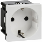 Розетка з/к б/ш в/з белая