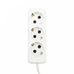 Удлинитель 3гн, 3 м, 3х1.0 мм, с з/к, белый REXANT