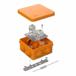 Коробка огнестойкая для о/п 40-0210-FR2.5-4-П Е15-Е120 с термопредохранителем 80х80х40 Промрукав Коробка огнестойкая для о/п 40-0210-FR2.5-4-П Е15-Е120 с термопредохранителем 80х80х40 Промрукав