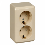 Розетка 2гн с З/К шторки о/у крем 16А IP20 Этюд Systeme Electric Розетка 2гн с З/К шторки о/у крем 16А IP20 Этюд Systeme Electric