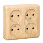 Розетка 4гн без З/К о/у сосна 16А IP20 Этюд Systeme Electric Розетка 4гн без З/К о/у сосна 16А IP20 Этюд Systeme Electric