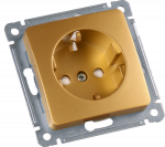 Розетка HEGEL 1-мест. механизм с накладкой с З/К скр. уст-ки16А 220-250В со шторками IP00 цвет золото Розетка HEGEL 1-мест. механизм с накладкой с З/К скр. уст-ки16А 220-250В со шторками IP00 цвет золото