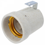 Патрон Е27 керамический с держателем REXANT (1/1/400) Патрон Е27 керамический с держателем REXANT (1/1/400)