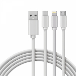 Кабель USB 3в1 Type-С (3A), Lightning (2,4A), micro USB (2A) 1м, ПВХ REXANT Кабель USB 3в1 Type-С (3A), Lightning (2,4A), micro USB (2A) 1м, ПВХ REXANT