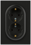 Розетка ЭРА Arktik 16-2104-05 двойная с заземлением 2X2P+E Schuko 16А-250В антрацит Розетка ЭРА Arktik 16-2104-05 двойная с заземлением 2X2P+E Schuko 16А-250В антрацит