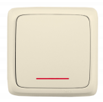 Выкл 1-клавиш. с подсветкой LED в сборе 10А 250В о/у бежевый глянц. IP20 HEGEL Выкл 1-клавиш. с подсветкой LED в сборе 10А 250В о/у бежевый глянц. IP20 HEGEL