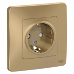 Розетка 1гн с З/К шторки с/у титан 16А Blanca Systeme Electric